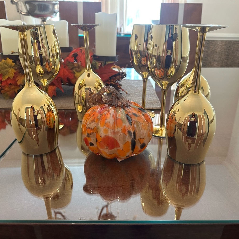 Gold stemware - Picture 4 of 8